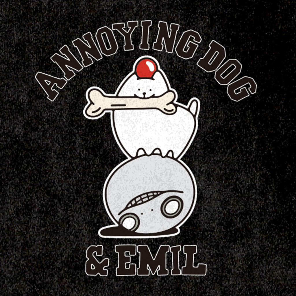 【新品】コラボT｜Undertale うざいイヌ&NieR エミール Lサイズ UNDERTALE × SQUARE ENIX - Annoying Dog Emil Tee - Fangamer Japan