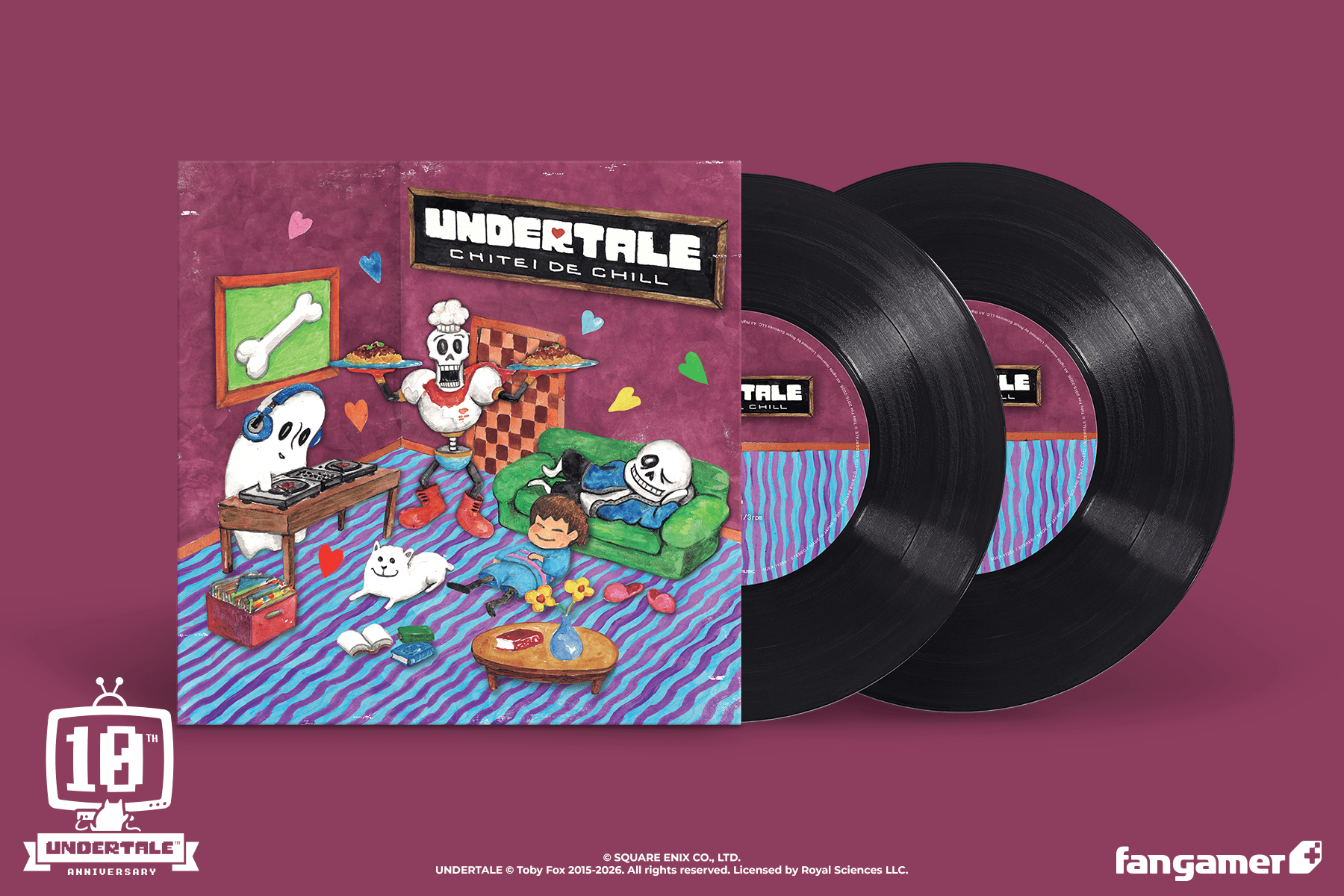 UNDERTALE × SQUARE ENIX」- UNDERTALE: CHITEI DE CHILL Vinyl LP UNDERTALE × SQUARE ENIX」- UNDERTALE: CHITEI DE CHILL Vinyl LP