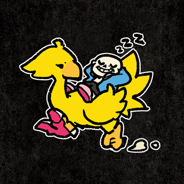 UNDERTALE × SQUARE ENIX - Sans and Chocobo Tee
