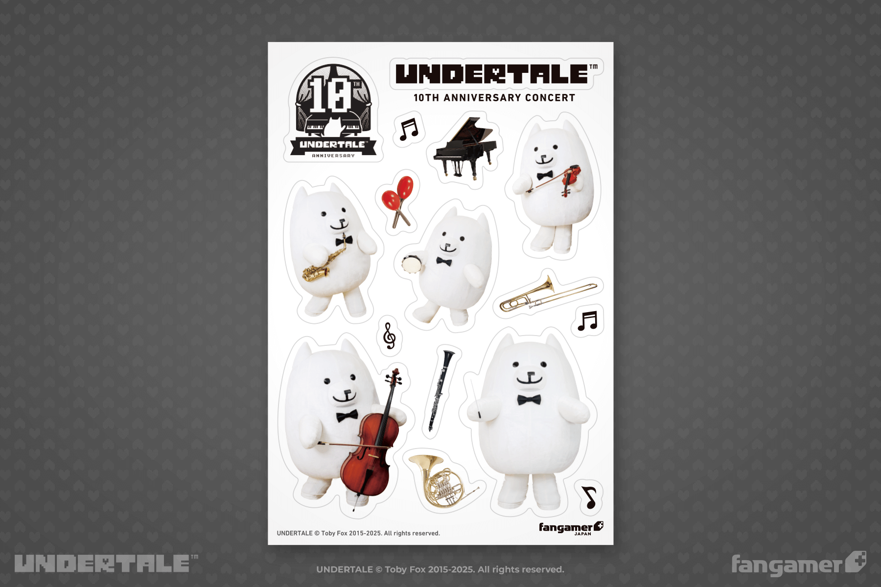 UNDERTALE」-うざいイヌ演奏会 クリアステッカー - Fangamer Japan UNDERTALE」-うざいイヌ演奏会 クリアステッカー - Fangamer Japan