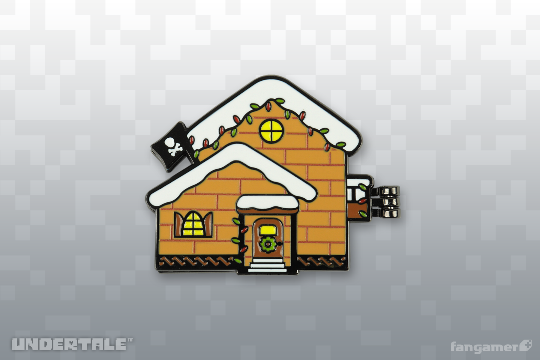 「UNDERTALE」- パピルスとサンズの家 折りたたみピンバッジ - Fangamer Japan