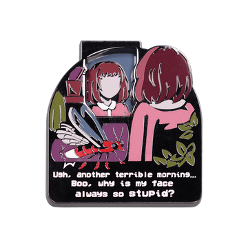 最悪な朝 回転ピンバッジ