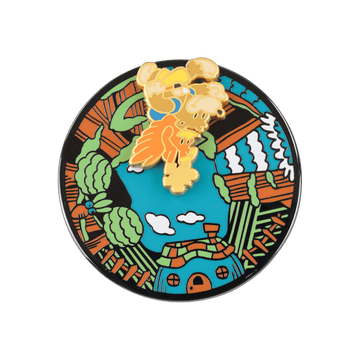 黄金を目指せ！ 回転ピンバッジ