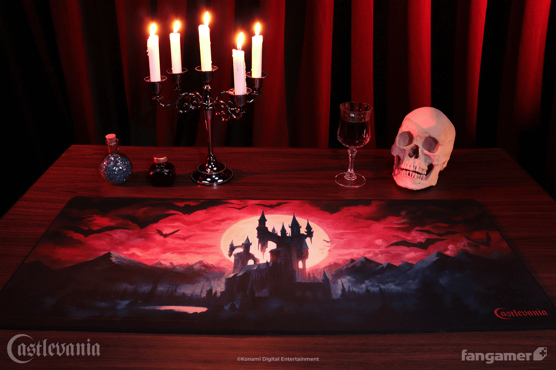 悪魔城ドラキュラ」- 月下の古城 デスクマット - Fangamer Japan 悪魔城ドラキュラ」- 月下の古城 デスクマット - Fangamer Japan