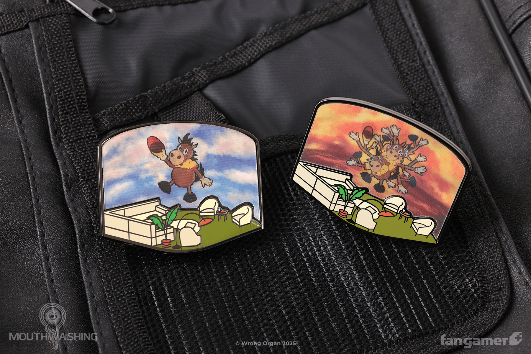 MOUTHWASHING」－ 歪みゆくポレ レンチキュラーピンバッジ - Fangamer