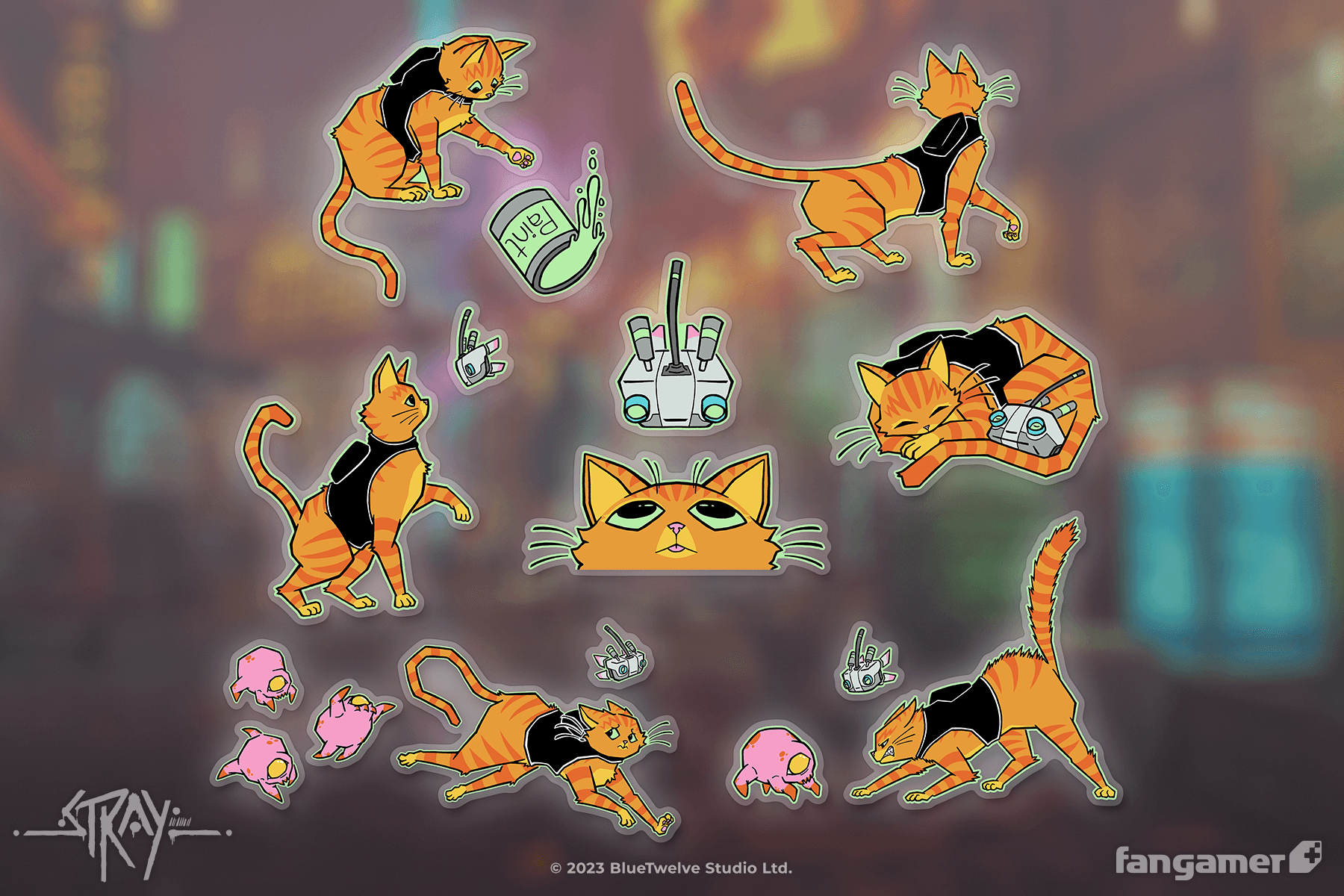 Stray」- 猫と日々 ステッカーセット - Fangamer Japan Stray」- 猫と日々 ステッカーセット - Fangamer Japan