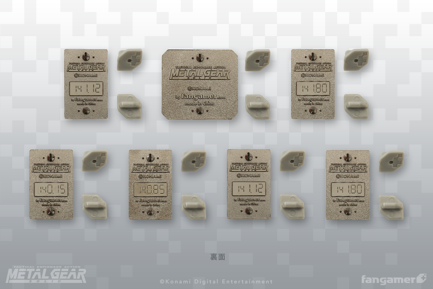 Metal Gear Solid」- 無線通信 レンチキュラーピンバッジセット Metal Gear Solid」- 無線通信 レンチキュラーピンバッジセット