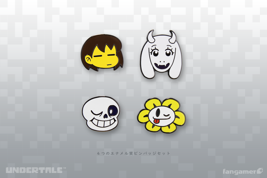 UNDERTALE」- キャラクターのピンバッジ(セット1) - Fangamer Japan UNDERTALE」- キャラクターのピンバッジ(セット1) - Fangamer Japan