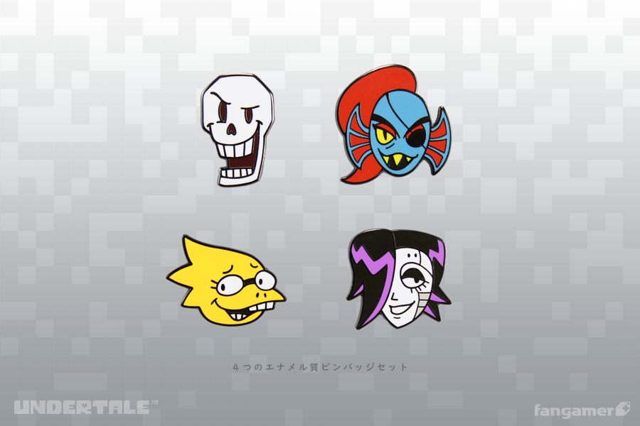 UNDERTALE」- キャラクターのピンバッジ(セット2) - Fangamer Japan UNDERTALE」- キャラクターのピンバッジ(セット2) - Fangamer Japan