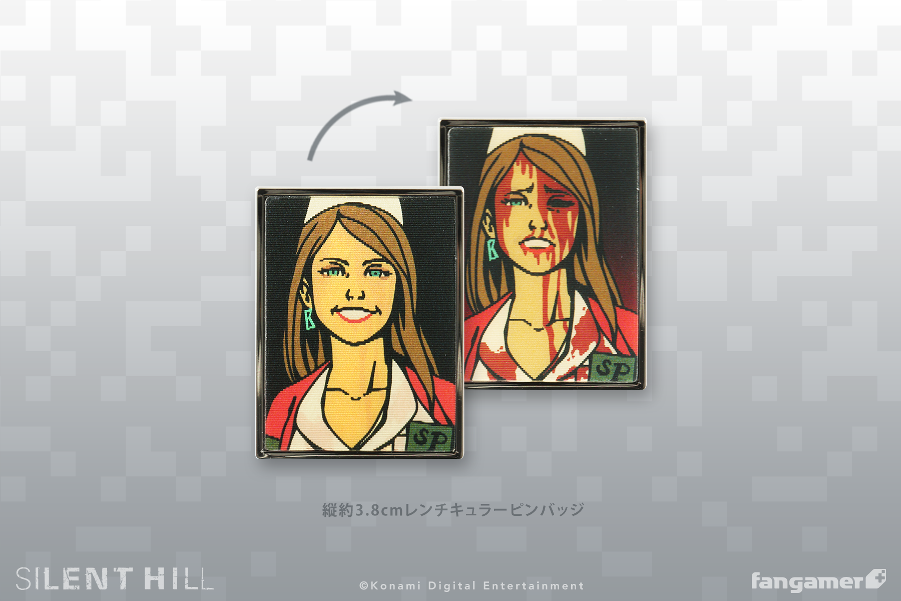 SILENT HILL」- 血塗れのリサ レンチキュラーピンバッジ - Fangamer Japan SILENT HILL」- 血塗れのリサ レンチキュラーピンバッジ - Fangamer Japan