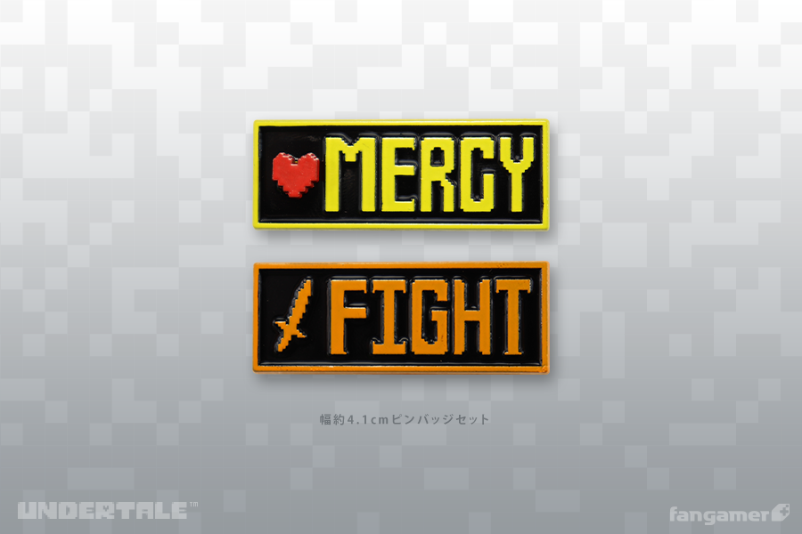 UNDERTALE」- 「みのがす/たたかう」ピンバッジセット - Fangamer Japan UNDERTALE」- 「みのがす/たたかう」ピンバッジセット - Fangamer Japan